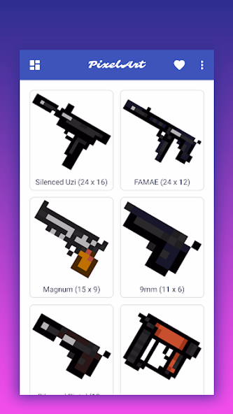 How to draw pixel game weapons Screenshot 2 - AppWisp.com How to draw pixel game weapons Screenshot 2 - AppWisp.com