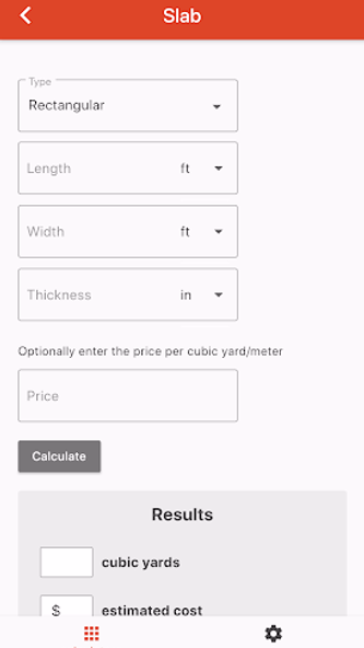 Concrete Calculator Screenshot 1 - AppWisp.com Concrete Calculator Screenshot 1 - AppWisp.com