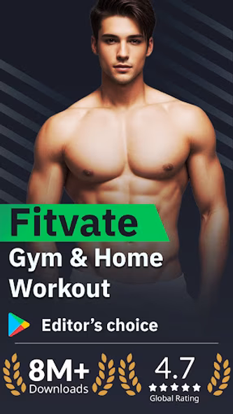 Fitvate - Gym & Home Workout Screenshot 1 - AppWisp.com Fitvate - Gym & Home Workout Screenshot 1 - AppWisp.com