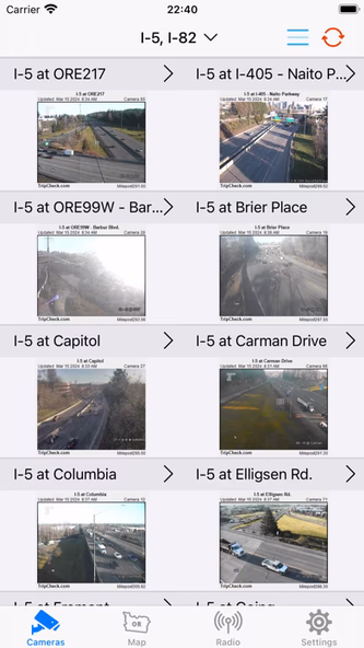 Oregon Road and Traffic Cams Screenshot 1 - AppWisp.com Oregon Road and Traffic Cams Screenshot 1 - AppWisp.com