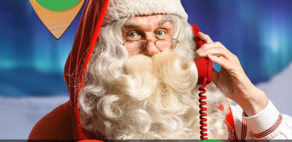 Santa Claus calling Portuguese Header - AppWisp.com