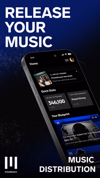 UnitedMasters: Release Music Screenshot 1 - AppWisp.com UnitedMasters: Release Music Screenshot 1 - AppWisp.com