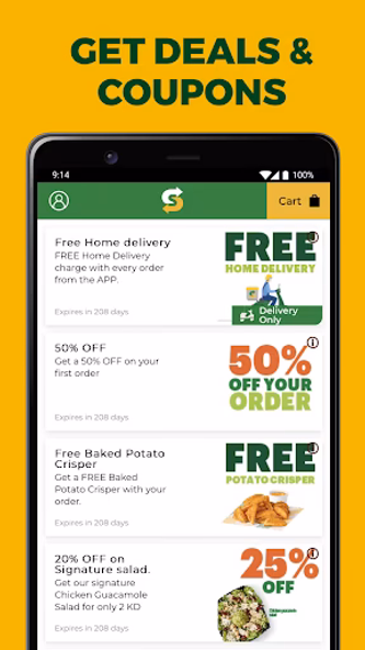 Subway® Kuwait Screenshot 2 - AppWisp.com Subway® Kuwait Screenshot 2 - AppWisp.com