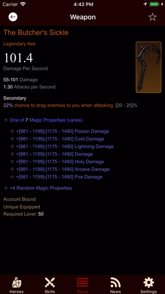 D3 Items - Diablo Game Guide Screenshot 2 - AppWisp.com D3 Items - Diablo Game Guide Screenshot 2 - AppWisp.com