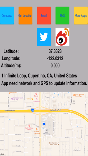 Share Location&Compass Screenshot 1 - AppWisp.com Share Location&Compass Screenshot 1 - AppWisp.com