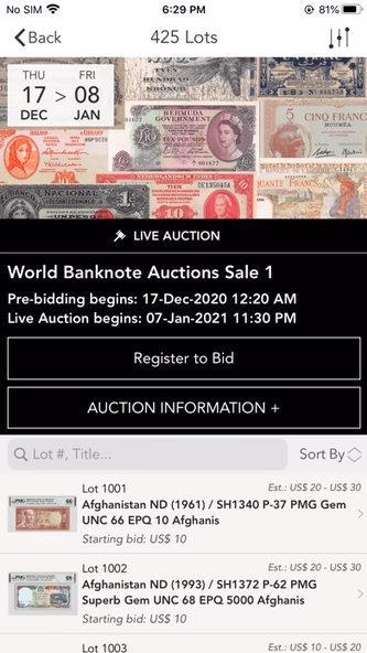 World Banknote Auctions Screenshot 2 - AppWisp.com World Banknote Auctions Screenshot 2 - AppWisp.com