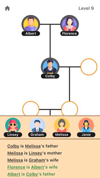 Family Tree - Logic Game Screenshot 1 - AppWisp.com Family Tree - Logic Game Screenshot 1 - AppWisp.com
