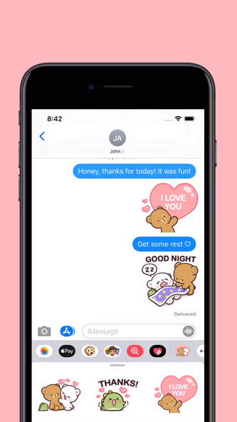 Adorable Milk Mocha Stickers Screenshot 2 - AppWisp.com Adorable Milk Mocha Stickers Screenshot 2 - AppWisp.com