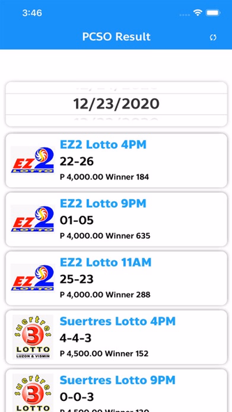 PCSO Lotto Results today Screenshot 2 - AppWisp.com PCSO Lotto Results today Screenshot 2 - AppWisp.com