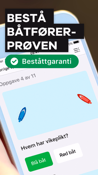 Båtførerappen - båtførerprøven Screenshot 1 - AppWisp.com Båtførerappen - båtførerprøven Screenshot 1 - AppWisp.com