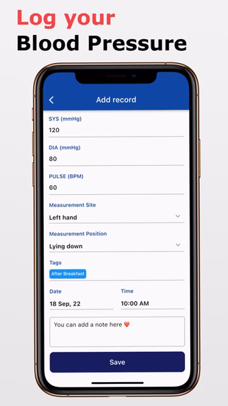 Blood Pressure Tracking App Screenshot 3 - AppWisp.com Blood Pressure Tracking App Screenshot 3 - AppWisp.com