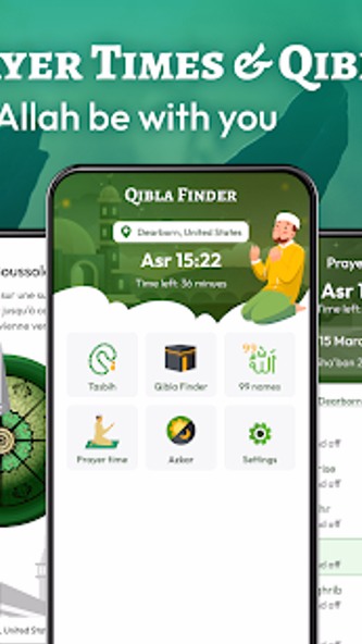 Prayer Times & Qibla Finder Screenshot 1 - AppWisp.com Prayer Times & Qibla Finder Screenshot 1 - AppWisp.com