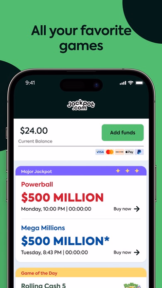 Jackpot Lottery App Screenshot 2 - AppWisp.com Jackpot Lottery App Screenshot 2 - AppWisp.com
