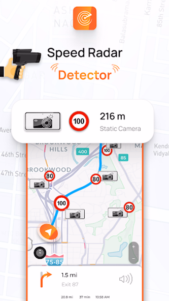 Radar, HUD, Map, Speed Camera Screenshot 1 - AppWisp.com Radar, HUD, Map, Speed Camera Screenshot 1 - AppWisp.com