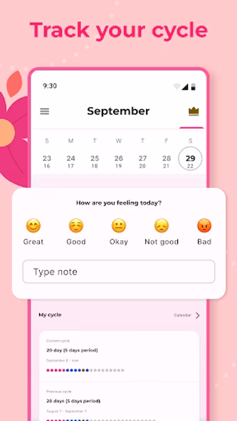 Period Tracker・Period Calendar Screenshot 2 - AppWisp.com Period Tracker・Period Calendar Screenshot 2 - AppWisp.com