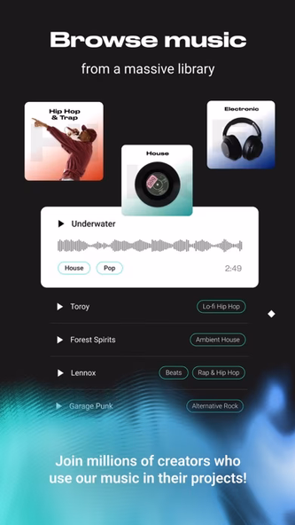 Loudly Royalty Free Music Screenshot 4 - AppWisp.com