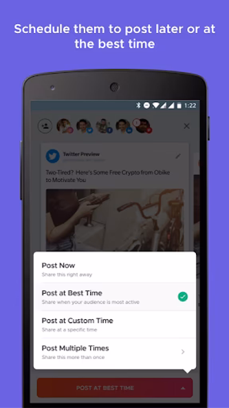 Crowdfire: Manage Social Media Screenshot 3 - AppWisp.com Crowdfire: Manage Social Media Screenshot 3 - AppWisp.com