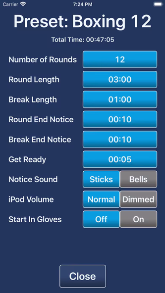 Boxing iTimer Lite Screenshot 2 - AppWisp.com Boxing iTimer Lite Screenshot 2 - AppWisp.com