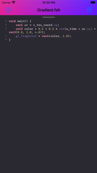 Shaderly - GLSL Shader Editor Screenshot 4 - AppWisp.com Shaderly - GLSL Shader Editor Screenshot 4 - AppWisp.com