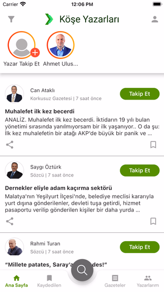 Köşe Yazarları - Tüm Gazeteler Screenshot 1 - AppWisp.com Köşe Yazarları - Tüm Gazeteler Screenshot 1 - AppWisp.com