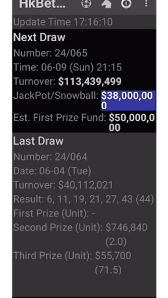 HkBetInfo Screenshot 4 - AppWisp.com HkBetInfo Screenshot 4 - AppWisp.com