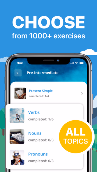 Grammar TOP: Learn English App Screenshot 1 - AppWisp.com Grammar TOP: Learn English App Screenshot 1 - AppWisp.com