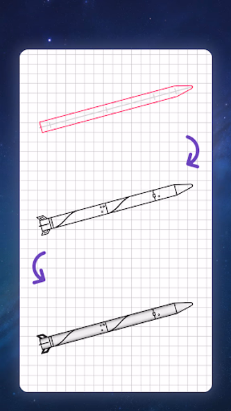 How to draw rockets by steps Screenshot 4 - AppWisp.com How to draw rockets by steps Screenshot 4 - AppWisp.com