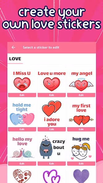 Love Stickers - WASticker Screenshot 2 - AppWisp.com Love Stickers - WASticker Screenshot 2 - AppWisp.com