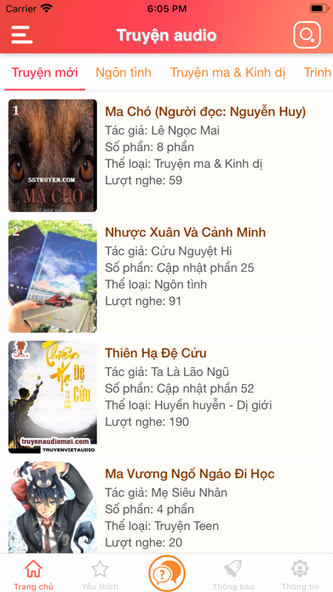 Truyện Audio - Sách nói Screenshot 1 - AppWisp.com Truyện Audio - Sách nói Screenshot 1 - AppWisp.com