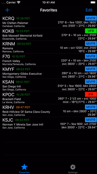 WatchMETAR Screenshot 2 - AppWisp.com WatchMETAR Screenshot 2 - AppWisp.com