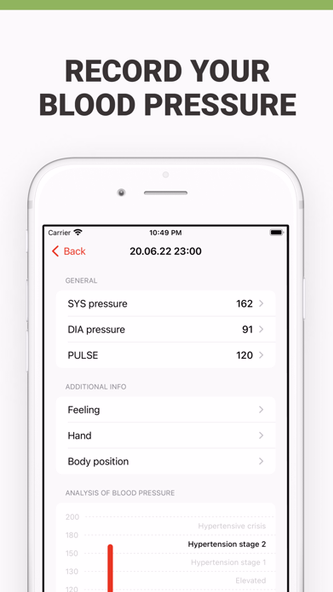 Blood Pressure Monitor: Health Screenshot 3 - AppWisp.com Blood Pressure Monitor: Health Screenshot 3 - AppWisp.com