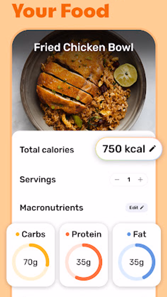 Eatwise AI: Calorie Counter Screenshot 2 - AppWisp.com Eatwise AI: Calorie Counter Screenshot 2 - AppWisp.com