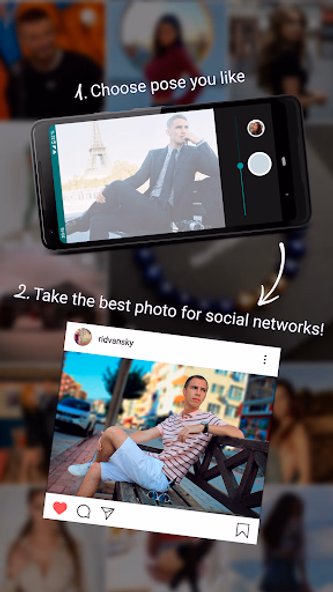 Pose me - photo assistant Screenshot 1 - AppWisp.com Pose me - photo assistant Screenshot 1 - AppWisp.com