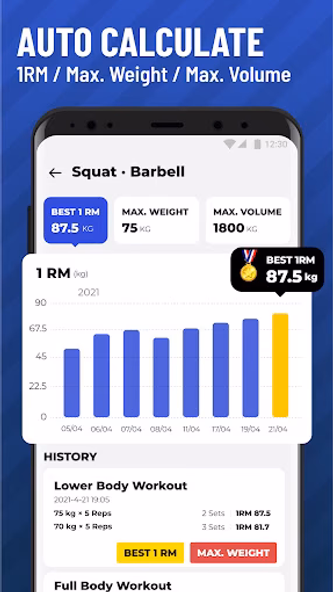 Gym Workout Tracker: Gym Log Screenshot 3 - AppWisp.com Gym Workout Tracker: Gym Log Screenshot 3 - AppWisp.com
