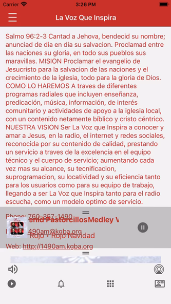 KGBA 1490 AM Radio Cristiana Screenshot 3 - AppWisp.com KGBA 1490 AM Radio Cristiana Screenshot 3 - AppWisp.com