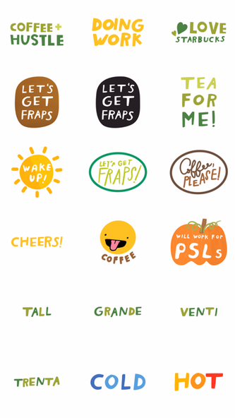 Starbucks Stickers Screenshot 4 - AppWisp.com