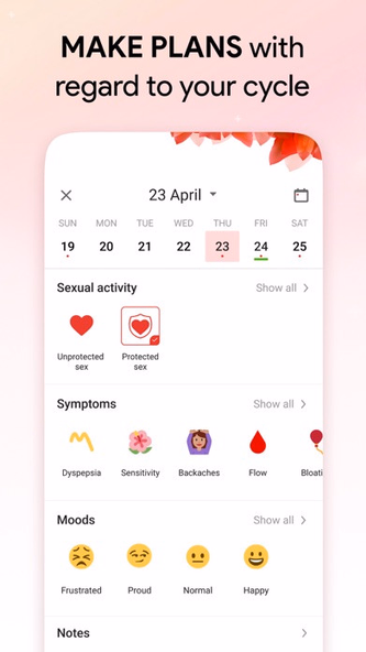 Cycle Tracker: Period Calendar Screenshot 2 - AppWisp.com Cycle Tracker: Period Calendar Screenshot 2 - AppWisp.com