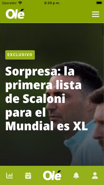 Olé: deportes 24hs Screenshot 1 - AppWisp.com Olé: deportes 24hs Screenshot 1 - AppWisp.com