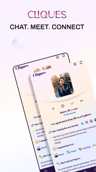 Cliques: Chat. Meet. Connect Screenshot 1 - AppWisp.com Cliques: Chat. Meet. Connect Screenshot 1 - AppWisp.com