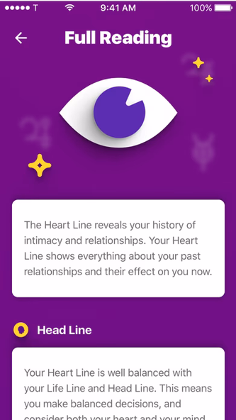 Palm Reader: Palmistry Fortune Screenshot 1 - AppWisp.com Palm Reader: Palmistry Fortune Screenshot 1 - AppWisp.com