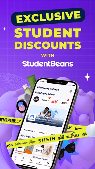 Student Beans: College Deals Screenshot 1 - AppWisp.com Student Beans: College Deals Screenshot 1 - AppWisp.com