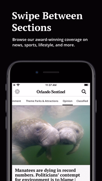Orlando Sentinel Screenshot 1 - AppWisp.com Orlando Sentinel Screenshot 1 - AppWisp.com