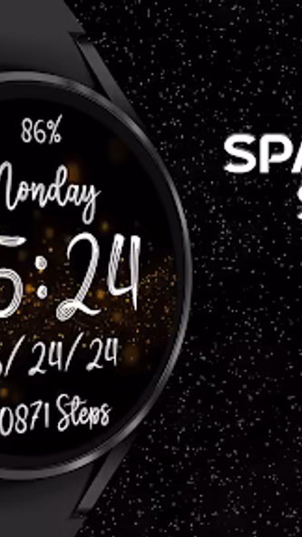 Golden Glitter Stars Watchface Screenshot 1 - AppWisp.com Golden Glitter Stars Watchface Screenshot 1 - AppWisp.com