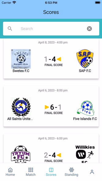 ABFA Football Screenshot 2 - AppWisp.com ABFA Football Screenshot 2 - AppWisp.com