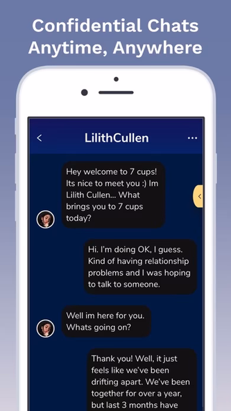7 Cups: Online Therapy & Chat Screenshot 4 - AppWisp.com 7 Cups: Online Therapy & Chat Screenshot 4 - AppWisp.com