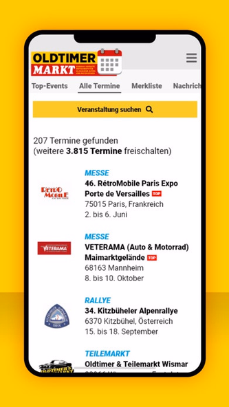 Oldtimer-Termine Screenshot 4 - AppWisp.com Oldtimer-Termine Screenshot 4 - AppWisp.com