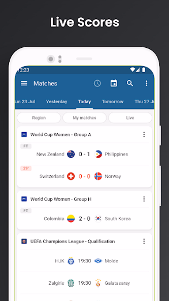 Footba11 - Soccer Live Scores Screenshot 1 - AppWisp.com Footba11 - Soccer Live Scores Screenshot 1 - AppWisp.com