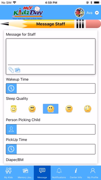 myKidzDay Parent-Childcare App Screenshot 3 - AppWisp.com myKidzDay Parent-Childcare App Screenshot 3 - AppWisp.com