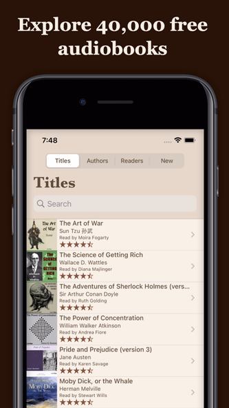 LibriVox Audio Books Screenshot 1 - AppWisp.com LibriVox Audio Books Screenshot 1 - AppWisp.com