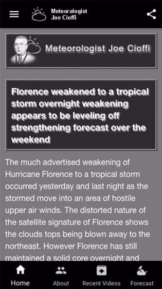 Meteorologist Joe Cioffi Screenshot 1 - AppWisp.com Meteorologist Joe Cioffi Screenshot 1 - AppWisp.com